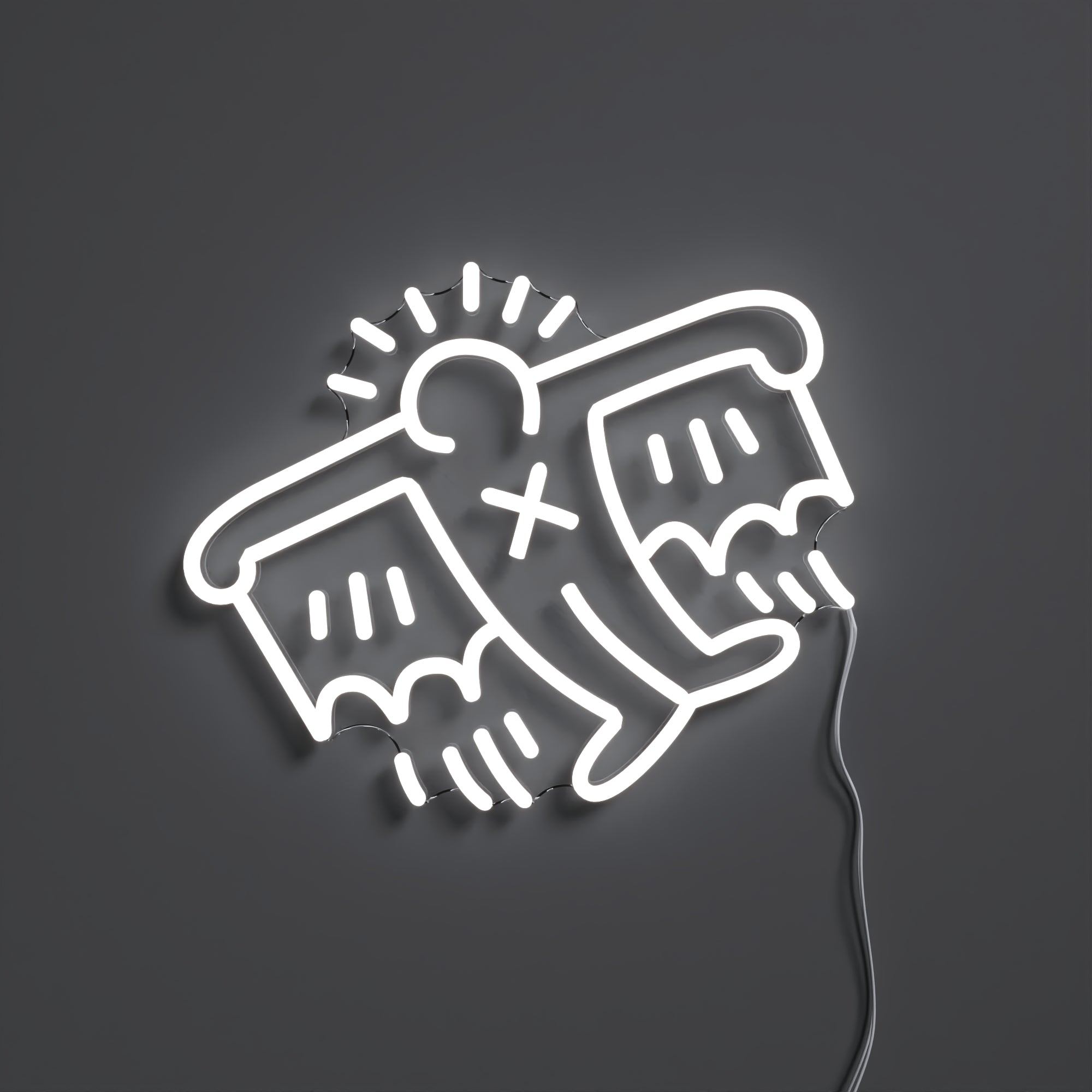 Flying Man Yellowpop x Keith Haring, neon LED sign